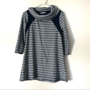 Maurices Tunic Cowl Neck Blue Top Size Medium